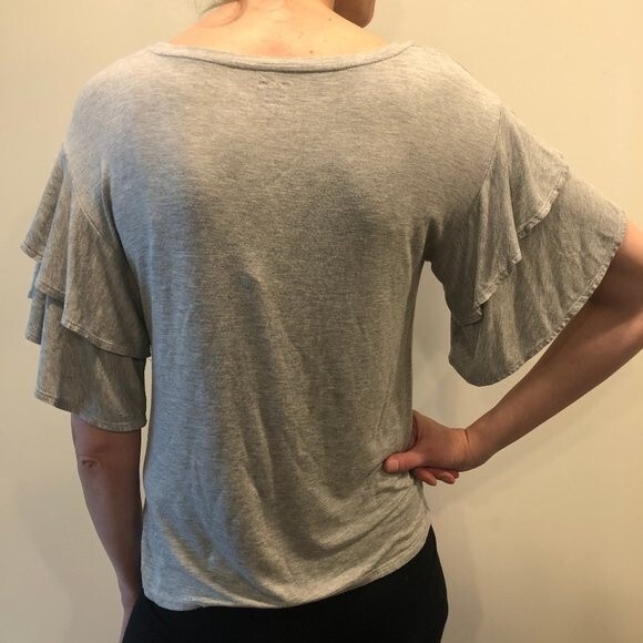 Francesca's Collections Mommin' Ain't Easy Y'all Blouse Grey Gray XS Extra Small - Picture 2 of 10